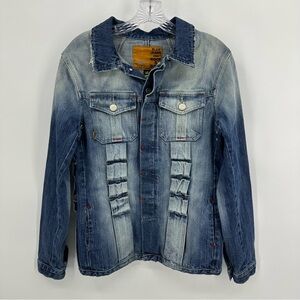 Dollhouse Blue Jeans and Rock and Roll Denim Jacket Cotton Blue Size M